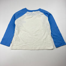 Load image into Gallery viewer, Unisex Bonds, cotton long sleeve tee / top, discolouration left sleeve/shoulder, FUC, size 2,  