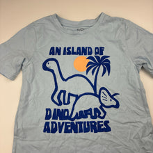 Load image into Gallery viewer, Boys KID, blue cotton tee / top, dinosaurs, EUC, size 6,  