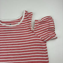 Load image into Gallery viewer, Girls Cotton On, red &amp; white stripe cotton dress, GUC, size 4, L: 54cm