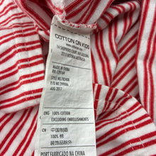 Load image into Gallery viewer, Girls Cotton On, red &amp; white stripe cotton dress, GUC, size 4, L: 54cm