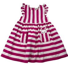 Load image into Gallery viewer, Girls Ollie's Place, stretchy striped dress, GUC, size 2, L: 50cm