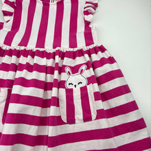 Load image into Gallery viewer, Girls Ollie's Place, stretchy striped dress, GUC, size 2, L: 50cm