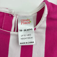Load image into Gallery viewer, Girls Ollie's Place, stretchy striped dress, GUC, size 2, L: 50cm