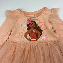 Load image into Gallery viewer, Girls Disney, Princess Moana cotton &amp; tulle dress, GUC, size 2, L: 44cm