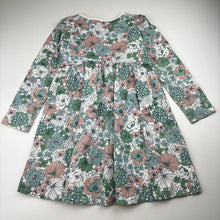 Load image into Gallery viewer, Girls Target, floral cotton long sleeve dress, GUC, size 5, L: 57cm