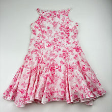 Load image into Gallery viewer, Girls Ladybird, lined floral cotton dress, GUC, size 2, L: 50cm