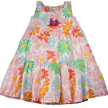 Load image into Gallery viewer, Girls Milkshake, cotton lined floral lightweight dress, EUC, size 7, L: 69cm