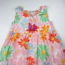 Load image into Gallery viewer, Girls Milkshake, cotton lined floral lightweight dress, EUC, size 7, L: 69cm