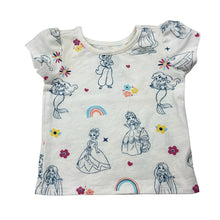 Load image into Gallery viewer, Girls Disney, Princess, stretchy tee / top, FUC, size 0000,  