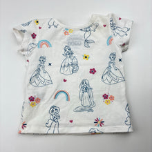 Load image into Gallery viewer, Girls Disney, Princess, stretchy tee / top, FUC, size 0000,  