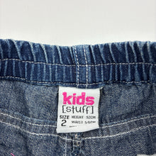 Load image into Gallery viewer, Girls Kids Stuff, denim shorts, elasticated, GUC, size 2,  