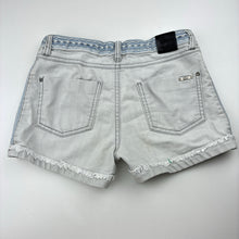 Load image into Gallery viewer, Girls Gum, embroidered stretch denim shorts, adjustable, GUC, size 10,  