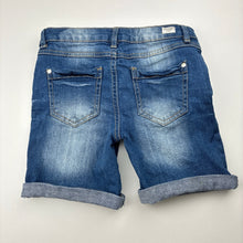 Load image into Gallery viewer, Girls Target, stretch denim jean shorts, adjustable, EUC, size 7,  