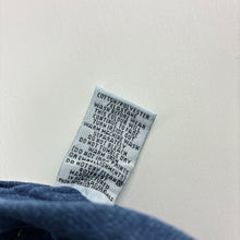 Load image into Gallery viewer, Girls Target, soft feel knit denim overalls dress, EUC, size 000, L: 30cm
