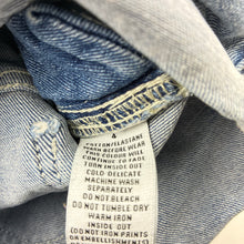 Load image into Gallery viewer, Girls Target, stretch denim overalls / shortalls, FUC, size 4,  