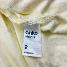 Load image into Gallery viewer, Girls Anko, lemon floral cotton dress, FUC, size 2, L: 47cm