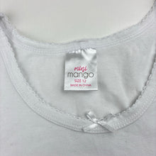 Load image into Gallery viewer, Girls Mango, white stretchy singlet top, EUC, size 12,  