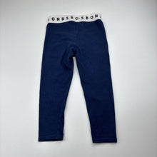 Load image into Gallery viewer, Unisex Bonds, navy stretchy leggings / bottoms, GUC, size 2,  