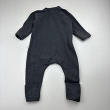 Load image into Gallery viewer, Boys Bonds, ORGANICS stretchy zip romper, wash fade, FUC, size 00,  