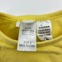 Load image into Gallery viewer, Unisex Disney, Winnie the Pooh stretchy pyjama top, FUC, size 2,  