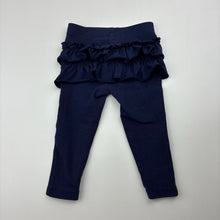 Load image into Gallery viewer, Girls Dymples, navy ruffle leggings / bottoms, EUC, size 00,  