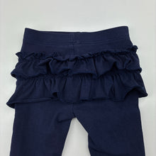 Load image into Gallery viewer, Girls Dymples, navy ruffle leggings / bottoms, EUC, size 00,  
