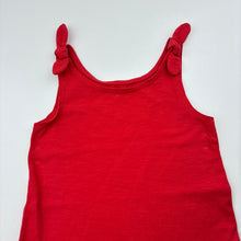 Load image into Gallery viewer, Girls H&amp;M, red cotton blend summer dress, light mark at neck, FUC, size 5-6, L: 60cm
