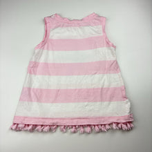 Load image into Gallery viewer, Girls Milkshake, striped cotton tank top, sequins, FUC, size 7,  