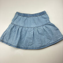 Load image into Gallery viewer, Girls Target, blue denim skirt, elasticated, GUC, size 5,  
