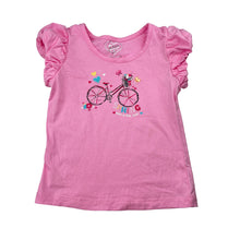Load image into Gallery viewer, Girls Fun Spirit, pink cotton tee / top, bicycle, EUC, size 4,  