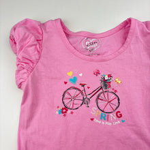 Load image into Gallery viewer, Girls Fun Spirit, pink cotton tee / top, bicycle, EUC, size 4,  