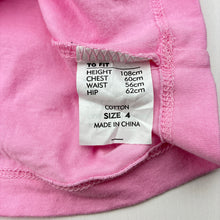 Load image into Gallery viewer, Girls Fun Spirit, pink cotton tee / top, bicycle, EUC, size 4,  