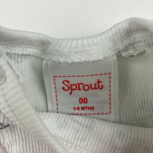 Load image into Gallery viewer, Boys Sprout, ribbed organic cotton blend zip romper, FUC, size 00,  