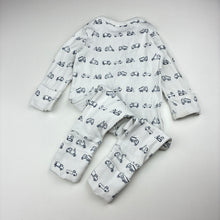 Load image into Gallery viewer, Boys Sprout, ribbed organic cotton blend zip romper, FUC, size 00,  