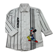 Load image into Gallery viewer, Boys lightweight, long sleeve shirt, Mickey Mouse, no labels, armpit to armpit: 31cm, shoulder to cuff: 31.5cm, FUC, size 2-3,  