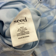 Load image into Gallery viewer, Girls Seed, blue check long sleeve swim one-piece, GUC, size 2,  