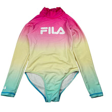 Load image into Gallery viewer, Girls FILA, long sleeve swim one-piece, FUC, size 8,  