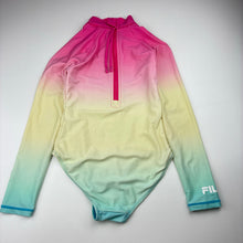 Load image into Gallery viewer, Girls FILA, long sleeve swim one-piece, FUC, size 8,  