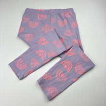 Load image into Gallery viewer, Girls Target, stretchy leggings, rainbows, Inside leg: 42cm, FUC, size 5,  