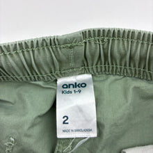 Load image into Gallery viewer, Boys Anko, lightweight cotton cargo pants, elasticated, discolouration on back, FUC, size 2,  