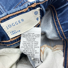 Load image into Gallery viewer, Boys Target, stretch knit denim jogger jeans, elasticated, Inside leg: 60cm, GUC, size 9,  