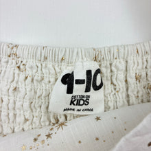 Load image into Gallery viewer, Girls Cotton On, white &amp; gold cotton dress, EUC, size 9-10, L: 64cm