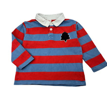 Load image into Gallery viewer, Boys Seed, cotton long sleeve polo top, wash fade, pilling &amp; light marks, FUC, size 1,  
