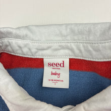 Load image into Gallery viewer, Boys Seed, cotton long sleeve polo top, wash fade, pilling &amp; light marks, FUC, size 1,  