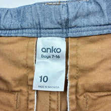 Load image into Gallery viewer, Boys Anko, stretch cotton chino pants, adjustable, Inside leg: 60cm, FUC, size 10,  