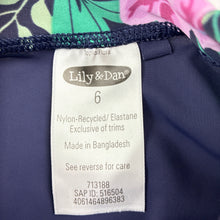 Load image into Gallery viewer, Girls Lily &amp; Dan, long sleeve rashie / swim top, GUC, size 6,  