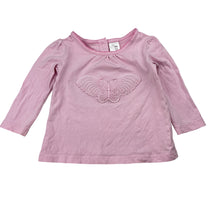 Load image into Gallery viewer, Girls Target, pink stretchy long sleeve top, butterfly, GUC, size 0,  