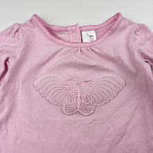 Load image into Gallery viewer, Girls Target, pink stretchy long sleeve top, butterfly, GUC, size 0,  