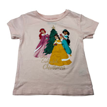 Load image into Gallery viewer, Girls Disney, Princess cotton Christmas tee / top, EUC, size 3,  