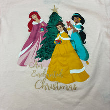 Load image into Gallery viewer, Girls Disney, Princess cotton Christmas tee / top, EUC, size 3,  